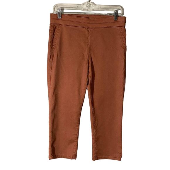 NY & Company Mauve High Waisted Cropped Pull On Stretch Leggings Women Sz M - Picture 1 of 7